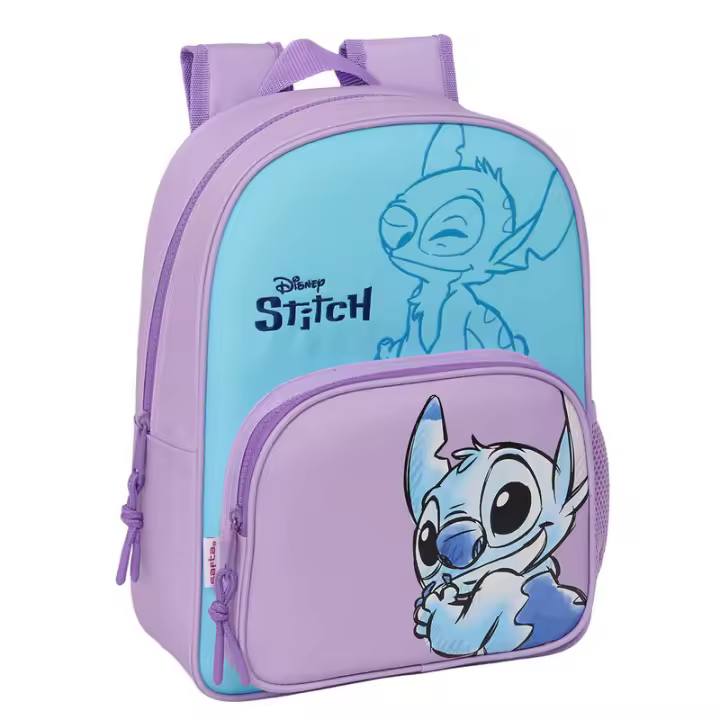 Mochila Sweet Stitch Disney 34cm adaptable. Mochila ergonómica con amplio espacio. Diseño resistente y versátil para llevar tus pertenencias con estilo. - 1