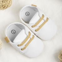 Zapatos De Cuero PU Retro Para Bebés Niños Y Niñas Estilo Británico Multicolor Antideslizantes Para Primera Caminata Suela De Goma Casual Para Niños Y Niñas - details 6
