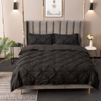 Set De Edredón 3 Piezas Con Cierre De Cremallera Y Amarras En Esquinas Microfibra Suave Con Pliegues Pinch Detección De Alta Calidad - details 44