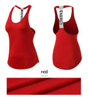 Top De Gimnasio Para Mujer En Color Negro Sin Mangas Yoga Fitness Running Deporte Con Letras Espalda Descubierta Camiseta Transpirable Y De Secado Rápido - details 7