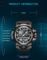 Reloj Deportivo De Estilo Militar G-Serie SANDA Para Hombres Resistente Al Choque Y Al Agua Con Pantalla Analógica Y Digital Relogios Electrónicos Para Hombre - details 7