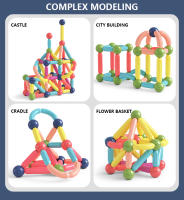 Bloques De Construcción Magnéticos Para Niños Juguetes Educativos Montessori Para Preescolar Set De Construcción Magnético Regalo Para Niños De 4 a 12 Años - details 4