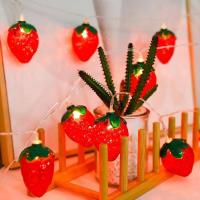 Luces De Fresa 2024 Para Decoración De Hogar Y Fiesta LED Colgantes Modo De Luz Siempre Encendido Para Boda Y Fiesta De Pascua - details 3