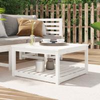 vidaXL Mesa de jardín madera maciza de pino 82,5x82,5x45 cm en color Pino natural/Pino gris/Pino marrón miel y más | estructura resistente ideal para salón dormitorio o estudio - details 5
