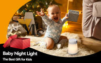 Lámpara De Noche Para Niños Luz De Sueño Aid Con Memoria Recargable Táctil Y Dimmer Continuo Portátil Forma Redonda ABS - details 3