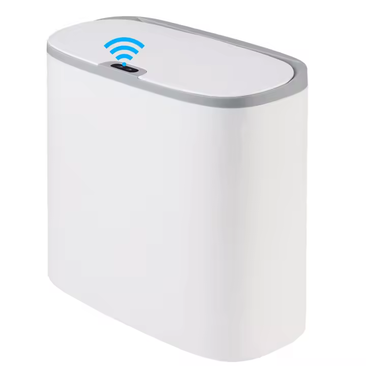 Basurero Automático De Baño Con Tapa Sensación De Movimiento Impermeable Delgado Para Cocina Y Dormitorio Pequeño - 1