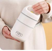 Caja De Almuerzo Térmica De Acero Inoxidable Con Bolsa Aislante Para Niños Termo De Sopa Y Comida Moderno Y Minimalista - details 6