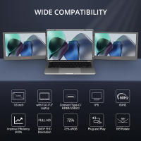 GTMEDIA MATE X Monitor Portátil Doble Pantalla Extensible para Portátiles 13 a 17.3", Extensor de Pantalla Triple 11.6" 1920*1080 IPS, Frecuencia de Actualización 60Hz, Ángulo Visión 178°, Tipo-C/USB/HDMI Plug and Play para Portátil/Teléfono/PS5/Switch - details 6