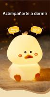 Lámpara Nocturna Recargable LED En Forma De Pato De Silicona Cartoon Para Decoración De Dormitorio Regalo Para Niños Luz De Ambiente Para Dormir - details 5