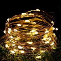 Luces De Hilo De Fairy LED Operadas Por Batería Impermeables Para Decoración De Bodas Y Dormitorios Luz De Hierro De Cobre Para Exteriores - details 13