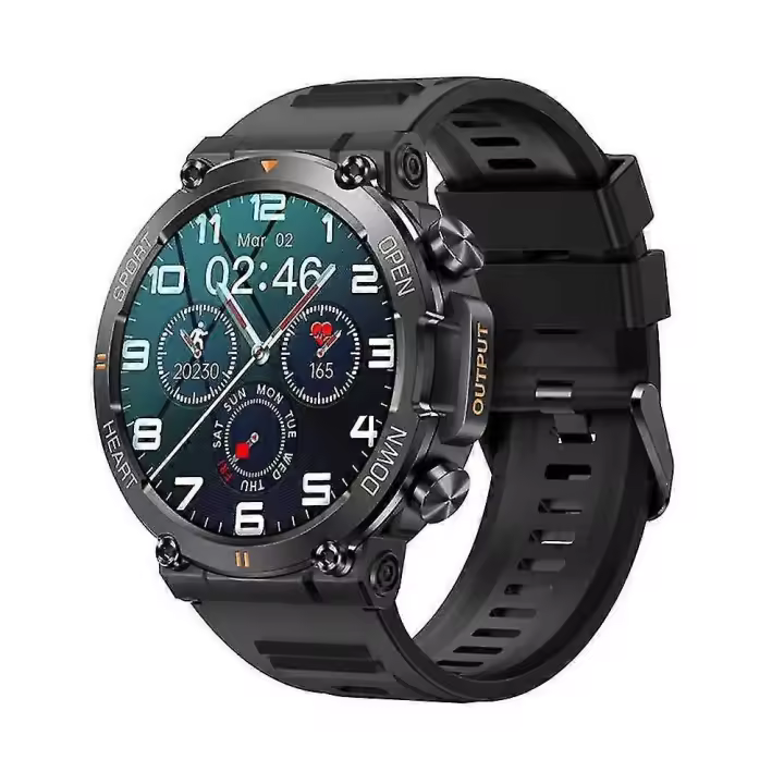 K56PRO triple Defensa hablar Reloj inteligente Música Tiempo 1,39 pulgadas frecuencia Cardíaca presión arterial oxígeno de la sangre pulsera intelente - 1