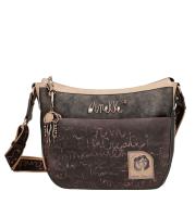 Bolso bandolera de tamaño grande Land - Anekke Dreamverse - Asa ancha regulable - Cremallera inferior para cambiar su tamaño - Cierre de cremallera - Dos bolsillos exteriores con cremallera - Ref. 39713-138 - Mide 33 x 25 x 10 cm - details 0