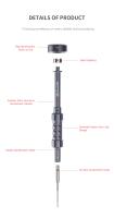 Destornillador Preciso QIANLI 2D Estilo Granada Para Reparación De iPhone Android Abre El Bajo Herramienta Magnética De Acero De Aluminio Nickels-Chrome - details 2
