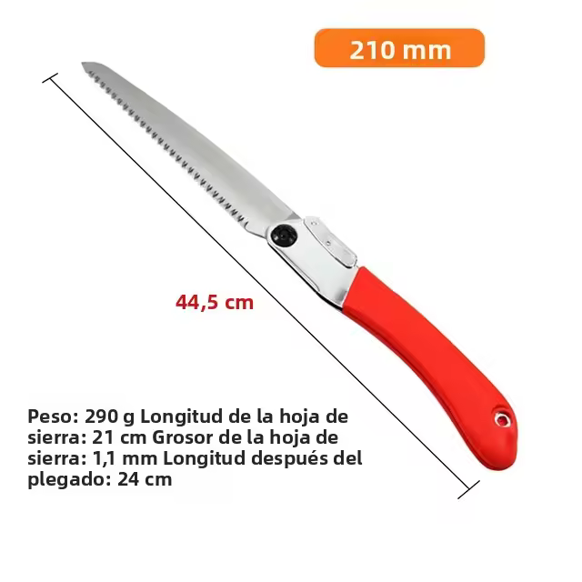 Soga De Mano Plegable Para Jardín Herramienta De Madera SK5 Con Mango Antideslizante Para Podar Árboles Frutales Y Plantas - 1