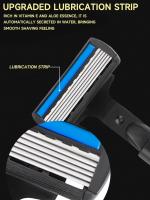 Afeitadora Manual De 12 Hojas Para Hombres Cabezas Reemplazables De Seis Capas Acero Inoxidable No Daña La Piel Fácil De Transportar - details 3