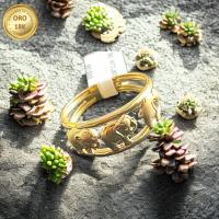 Sortija / Anillo doble Aro de Elefantes Talla 20 Oro 18 Kilates (750 m/m) con Certificado de Calidad - details 1