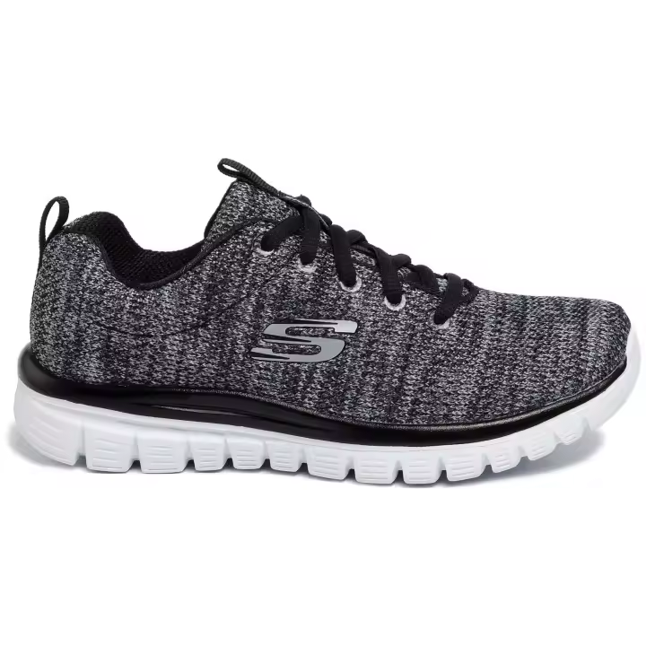 Zapatillas Multideporte (Walking Y Training) marca Skechers modelo 12614Bkw para mujer en color negro - 1
