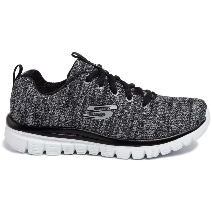 Zapatillas Multideporte (Walking Y Training) marca Skechers modelo 12614Bkw para mujer en color negro - 1
