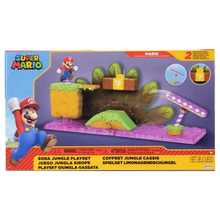 Playset Soda Jungle Super Mario BrosFigura  Coleccionable - Idea de Regalo- Mercancia Oficial - Juguetes para Niños y Adultos - Movies Fans - Muñeco para Coleccionistas y Exposición - 1