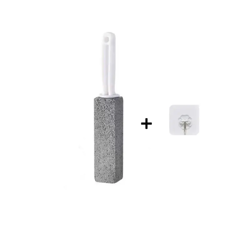 Cepillo De Limpieza Para Inodoro Natural Pumice Con Mango Largo Herramienta De Limpieza De Baño Cepillo De Dientes De Piedra Para Limpieza Del Inodoro - 1