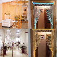 Cortinas De Cadena Para Patio 50x200cm Con Borde De Encaje Para Puerta Pantalla De Mosquitos Ventanas Divisor Corte Al Tamaño Decoración Interior Del Hogar - details 3