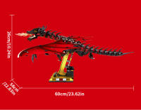 Bloques De Construcción Dragón De Fuego Smaug 1359 Piezas Modelo Animal Para Jóvenes Y Adultos Decoración De Escritorio Juguete Educativo Regalo De Navidad - details 16