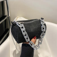 Bolso De Hombro Para Mujer 2024 Nueva Con Diamantes Y Rhinestones Bolso De Mano Brillante Bolso Cruzado De Moda Con Cierre De Cremallera - details 10