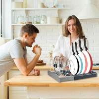 Organizador De Cajón Cocina Expansible Rack Para Sartenes Y Ollas Espacioso Y Ahorrador De Espacio En Armarios De Cocina Material PP Multicolor - details 1
