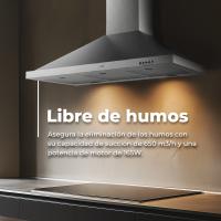EVVO Campana Extractora Piramidal CE26 Pyramid, Ancho 90 cm, Potencia 650 m³/h, LED,Filtro de Carbón y Aluminio de 5 Capas - details 1