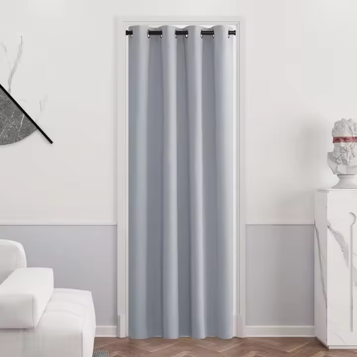 PONY DANCE Light Beige Short Eyelet Curtain - Thermal Insulated & Room Darkening Window Treatment Curtain & Drape for Boy's Bedroom/Living Room, 1 Panel, 52" Width by 45" Depth - 1