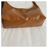 Bolso De Hombro Grande Y De Gran Capacidad Vintage 2025 Para Mujeres Bolso Cruzado De Moda Y Sencillo Con Una Corredera En Colores Negro Rojo Vino Plata Marrón Y Blanco - details 22