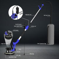 Lijadora de paneles de yeso, 220V, velocidad ajustable, plegable, pulido de pared y suelo, luz Led, máquina pulidora de masilla para pared, polvo automático, 950W Lijadora de paneles de yeso - details 5