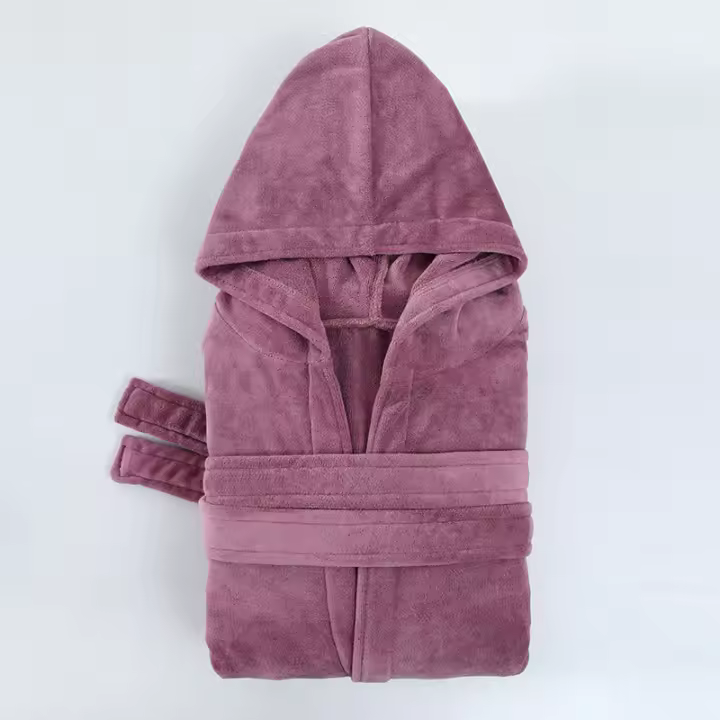 Albornoz de algodón peinado de primera calidad, con capucha, súper suave, altamente absorbente, disponible en una variedad de colores, tamaños hasta la rodilla o por debajo - 1