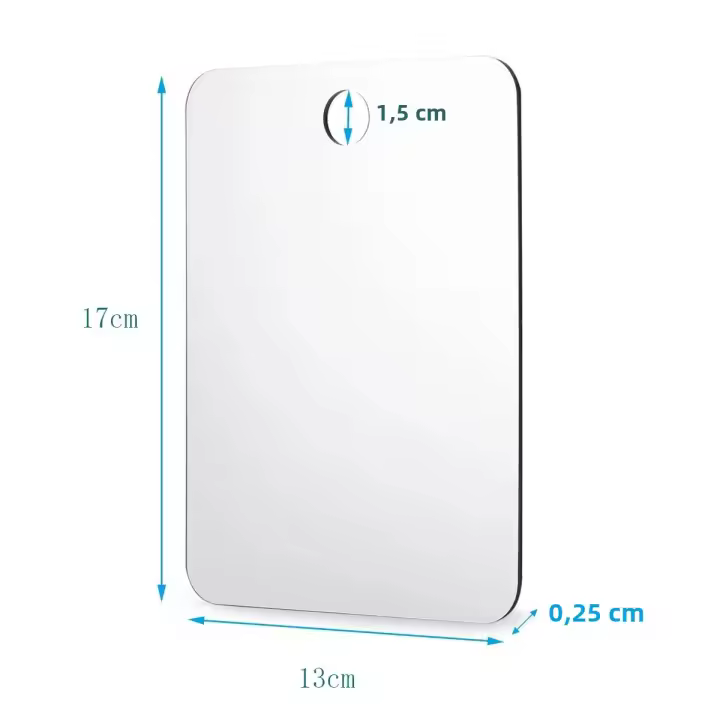 Espejo De Acrílico Antiniebla Para Ducha Espejo De Aseo Inquebrantable Portátil Viaje Accesorios De Baño Modernos 6 Pulgadas - 1