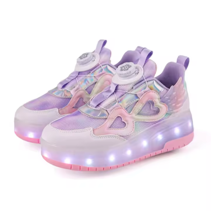 Zapatillas Para Niñas Transpirables Y Fashion Con Cordones Y Hebilla Para Skate Zapatos De Running Al Aire Libre Materiales De Cuero Y Malla - 1