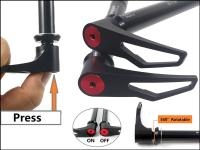 HEPPE Juego De Frente Para Bicicleta Con Eje Transversal Compatible Con Bicis MTB Y Carretera Quick Release M15xP1.5 Longitud 120-158mm Piezas - details 9