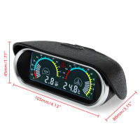 Medidor De Temperatura Y Presión De Aceite Para Coche LCD 2 En 1 Con Adaptador De Sensor De Presión De Aceite 1/8NPT Indicador De Presión De Combustible 26~40mm - details 6