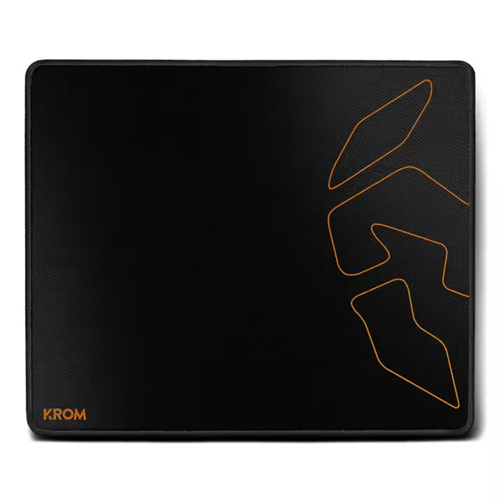 KROM KNOUT KONTROL- Alfombrilla Gaming Ordenador Juegos PC Mesa, Tamaño Mediano 230 x 270 x 3mm, Negro - 1