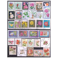 50 PCS De Estampillas De Flor Con Marca De Poste En Buena Condición Diferentes Temas Para Colección Mundial - details 1