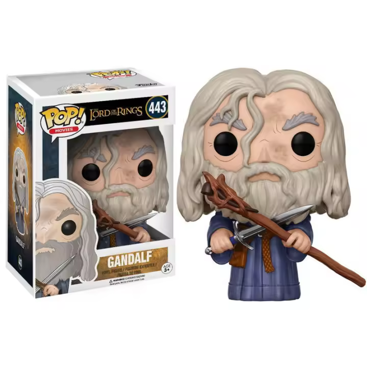 Funko Pop! Movies: The Lord of The Rings - Gandalf - el Señor de los Anillos - Figura de Vinilo Coleccionable - Idea de Regalo - Mercancia Oficial - Juguetes para Niños y Adultos - MR POPYE - 1