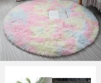 Alfombra Redonda De Peluche Suave Para Sala De Estar Decoración De Hogar Dormitorio Y Habitación De Niños Alfombra Blanca Espesa Para Salon - details 1