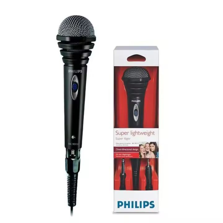 PHILIPS AUDIO SBCMD110/00 - Micrófono dinámico para Karaoke (Cable de 1.5 m, Conector minijack a Jack Mono) - 1