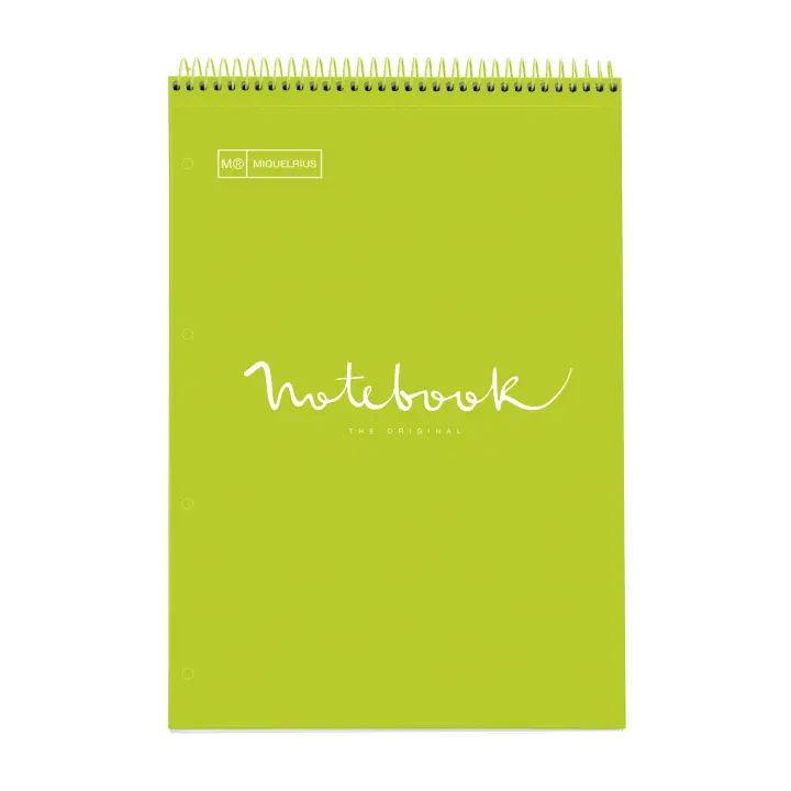 Apli Cuaderno Tapa Dura Espiral Superior A4 Cuadrícula 80 Hojas Emotions Miquelrius Lima - 1