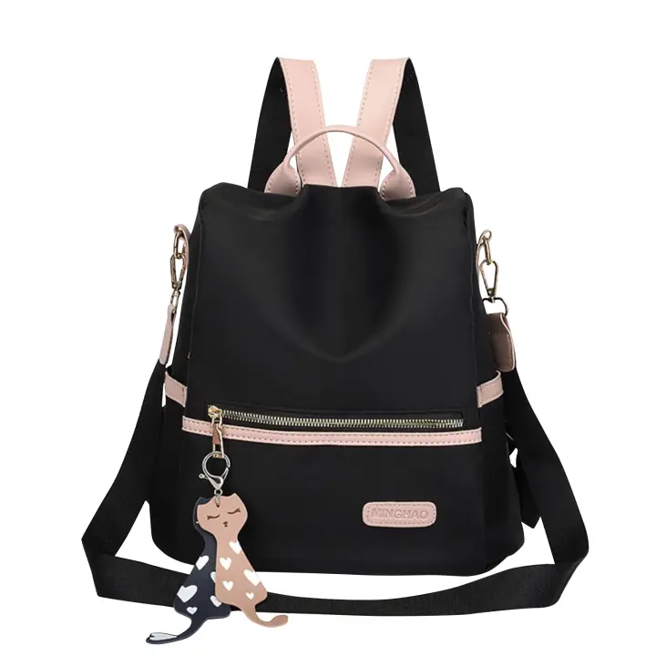 Mochila Casual Para Mujer Impermeable De Nylon Multifuncional Con Gran Capacidad Y Antirrobo Estilo Escolar Bolso De Hombro - 1