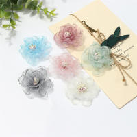 10PCs Flores Artificiales De Chiffon Gauze Para Decoración De Vestidos Y Accesorios De Cabello Tamaño 4.5cm DIY Para Bodas Cumpleaños Fiesta Hogar - details 3