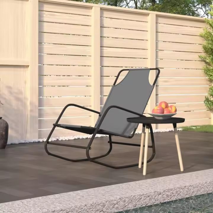Rock Sunbed en Maple y Textilene Gris - 1