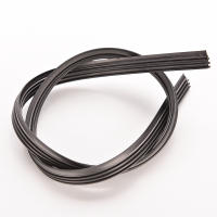 Limpia Parabrisas Universal De Silicona Negro Limpia Para Coche Y Autobús Plegable Sin Marco 650" 6mm 2 Piezas Reemplazo - details 2