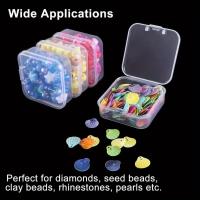 Caja De Almacenamiento De Joyería Con Cuentas De Diamante 14/32 Piezas Transparente Plástico Multipropósito Para Escritorio - details 5