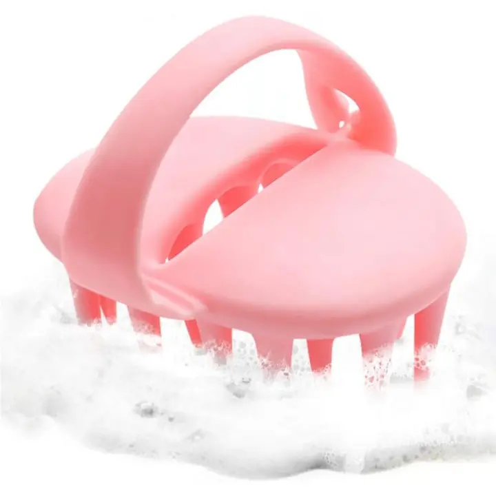 Cepillo masajeador de cabeza, cepillo de pelo para champú exfoliante cuero cabelludo masajeador de cabeza Cuidado del cuero cabelludo cepillo húmedo champú masajeador relajación regalo para Mujeres Hombres mascotas - 1