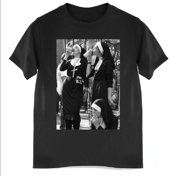 Camiseta De Algodón Para Hombre Estampado 2D Contraste De Monje Fumador Verano Casual Cuello Redondo Manga Corta Moda Tendencia